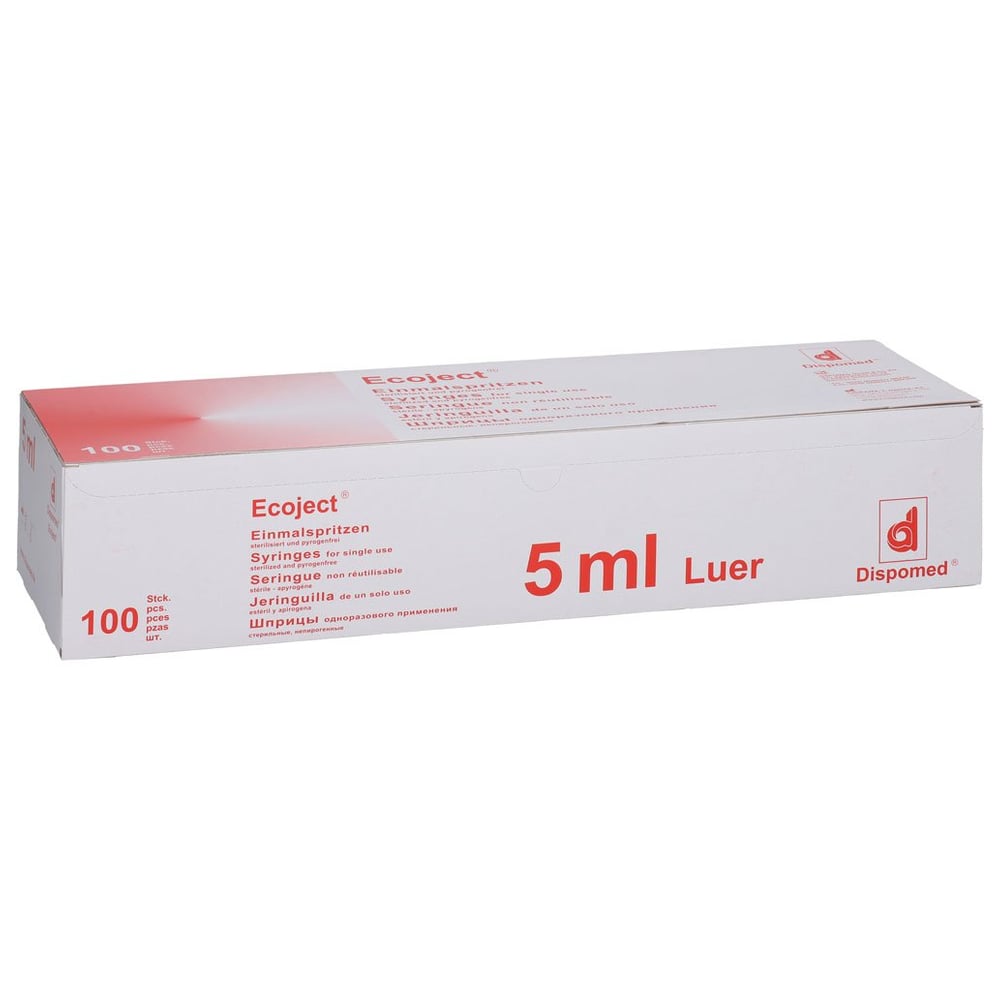 Einmalspritze 5 ml Luer Ecoject