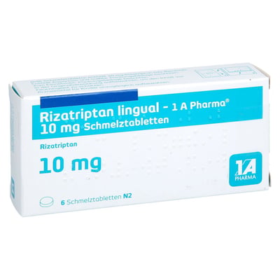 Rizatriptan lingual-1A Pharma 10 mg Produktbild 1