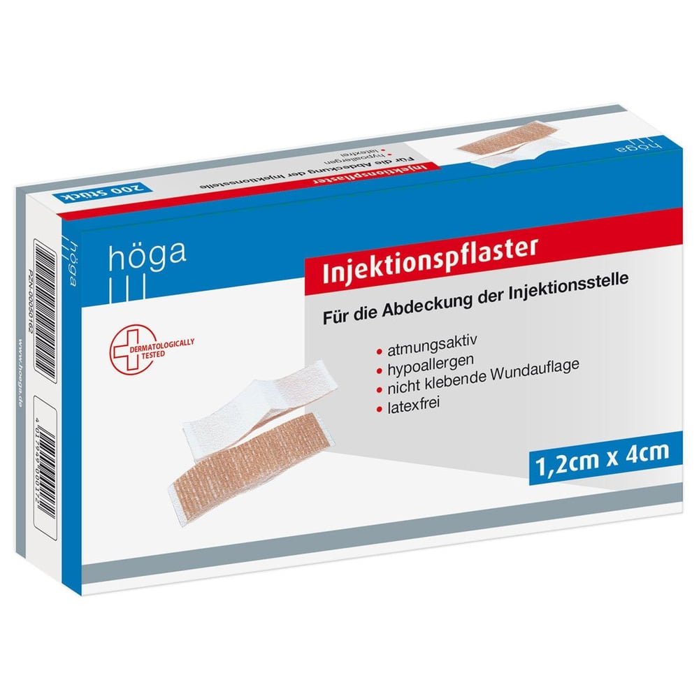 Injektionspflaster hypoallergen 1.2x4cm