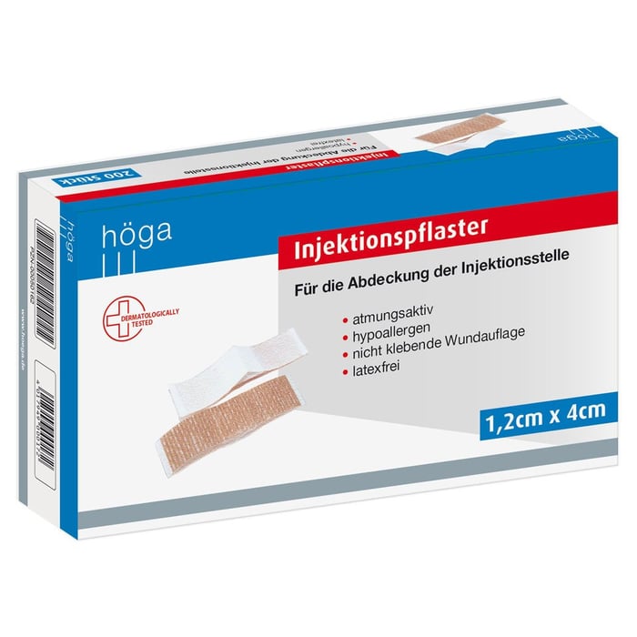 Injektionspflaster hypoallergen 1.2x4cm