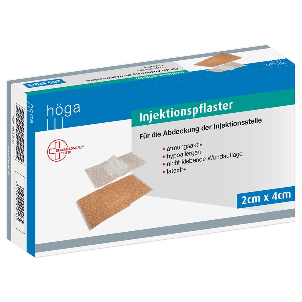 Injektionspflaster hypoallergen 2x4cm