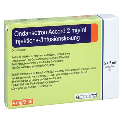 Ondansetron Accord 2 mg/ml Injekt/Infu. Lösung 2 ml Produktbild 1