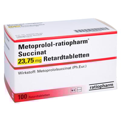 Metoprolol-ratiopharm Succinat 23,75 mg