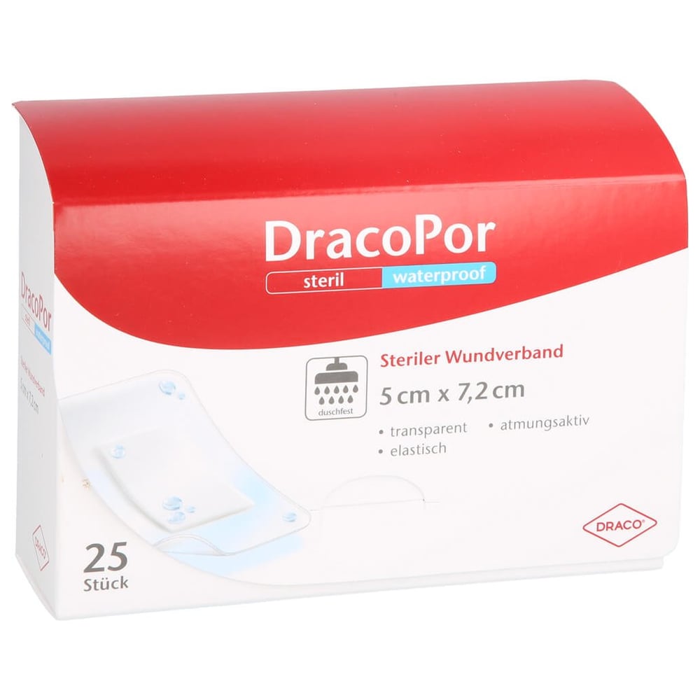 Dracopor Waterproof Wundverband steril 5cmx7.2cm