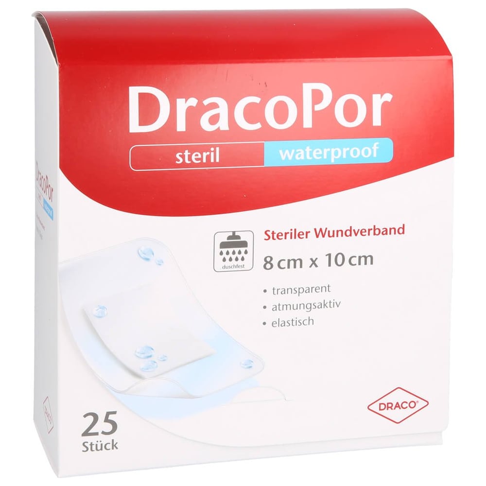Dracopor Waterproof Wundverband steril 8cmx10cm