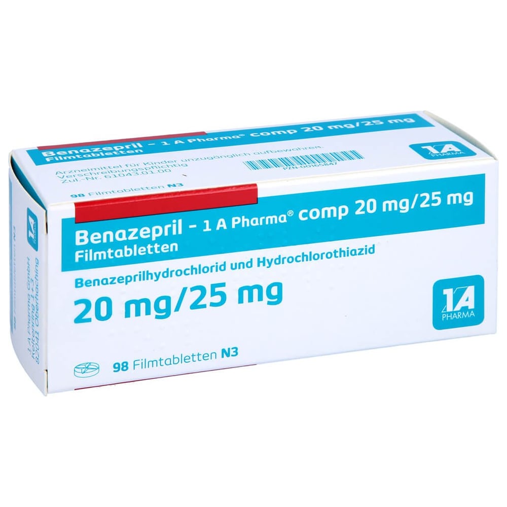 Benazepril-1 A Pharma comp 20/25mg Filmtabletten