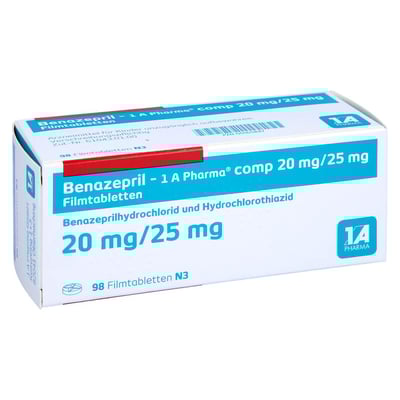 Benazepril-1 A Pharma comp 20/25mg Filmtabletten