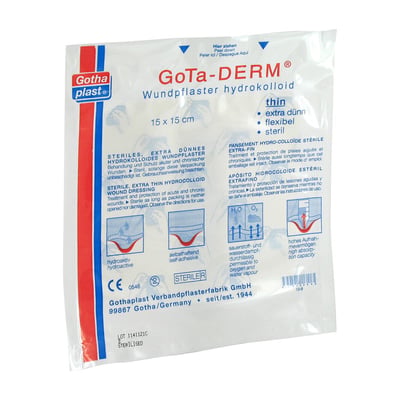 GOTA-DERM thin hydrokoll.Wundpfl.steril 15x15 cm