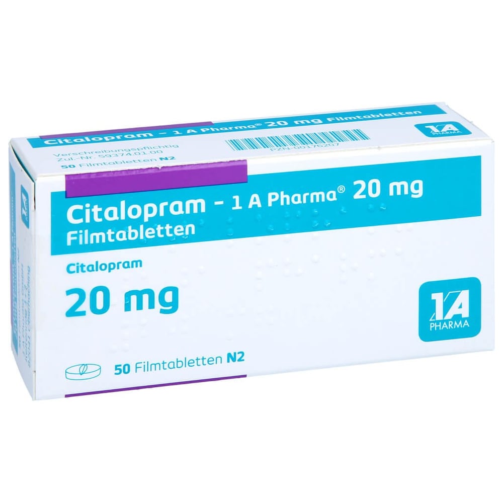 Citalopram - 1 A Pharma 20mg Filmtabletten