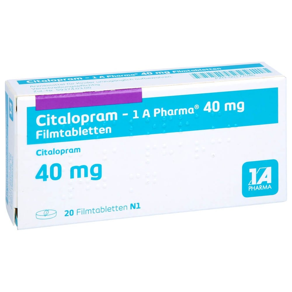 Citalopram - 1 A Pharma 40mg Filmtabletten
