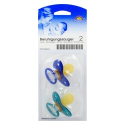 Sauger- Beruhig.Kirsche Latex 6-18Mon. blau/petrol