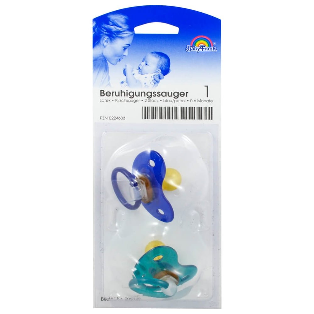 Sauger- Beruhig.Kirsche Latex 2-6 Mon. blau/petro