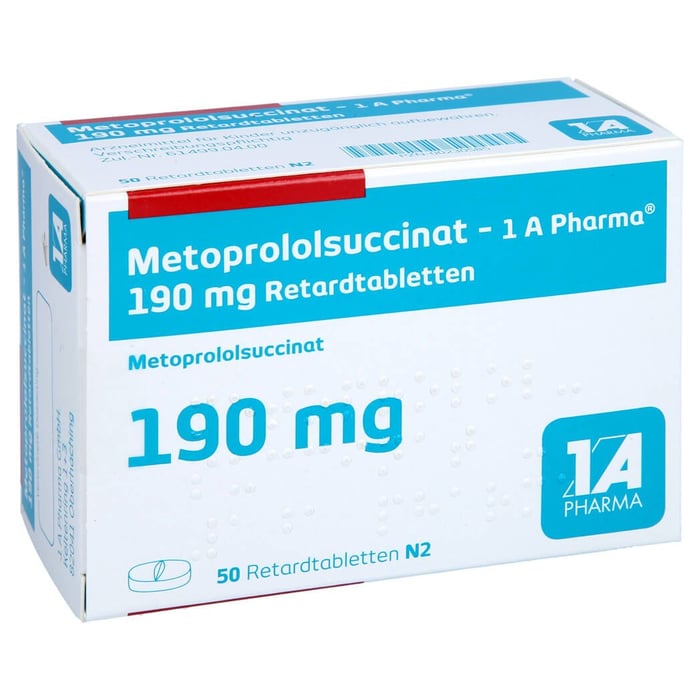 Metoprololsuccinat - 1 A Pharma 190mg Retardtab