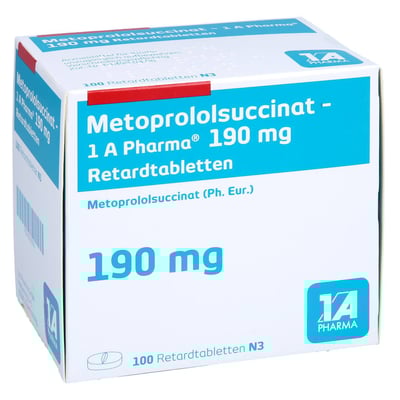 Metoprololsuccinat - 1 A Pharma 190mg Retardtab