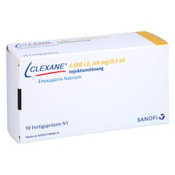 Clexane 4000 I.E. (40 mg)/0,4 ml Injektionslösung