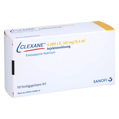 Clexane 4000 I.E. (40 mg)/0,4 ml Injektionslösung ohne Sicherheitssystem