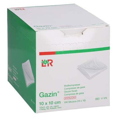Gazin Mullkompresse 10x10cm 12fach steril