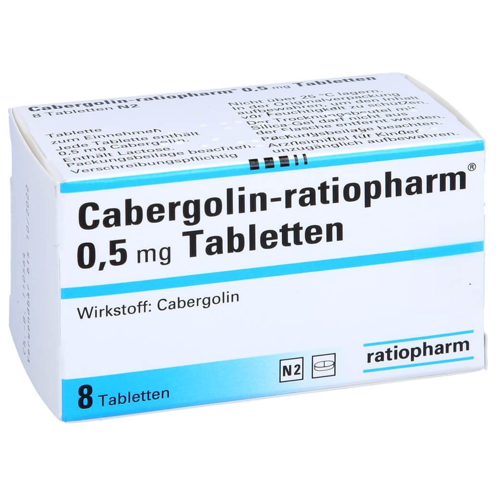 Cabergolin-ratiopharm 0,5 mg 8 Stück kaufen (PZN 291730)