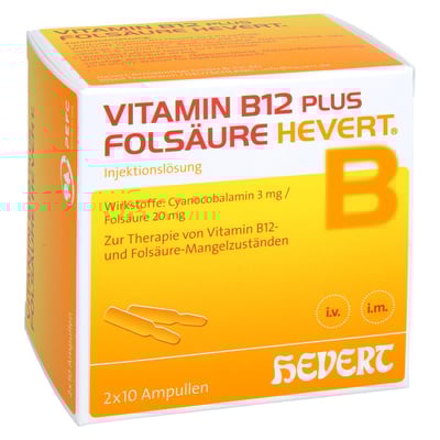 Vitamin B12 Folsäure Hevert Amp.-Paare