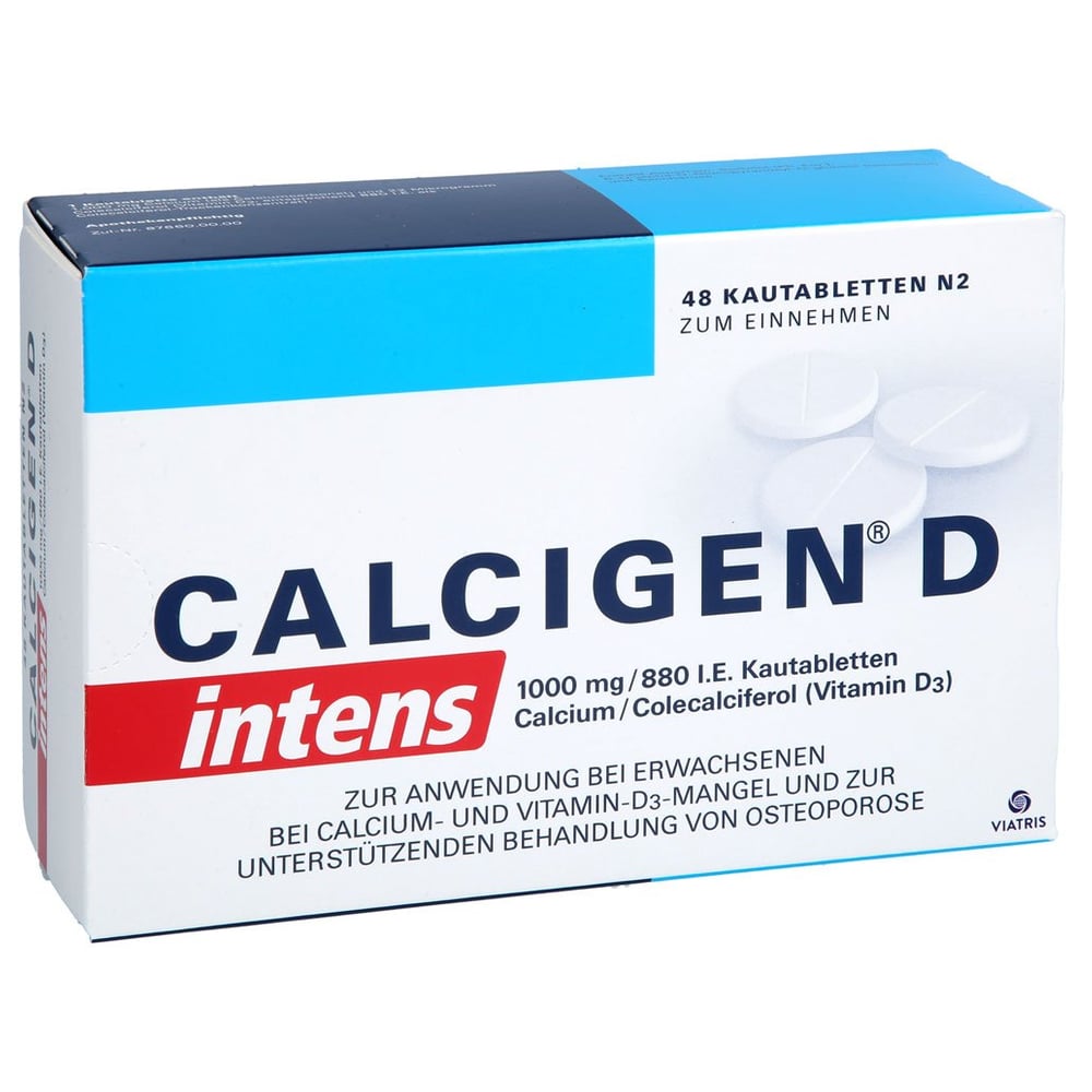 Calcigen D intens 1000 mg/880 I.E.Kautabletten