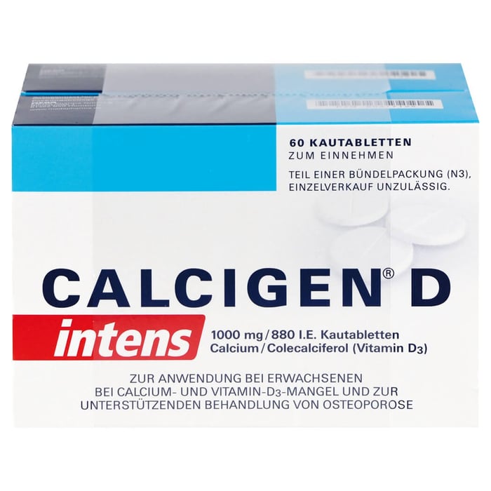 Calcigen D intens 1000 mg/880 I.E.Kautabletten