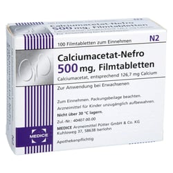 Calciumacetat Nefro 500 mg Filmtabletten