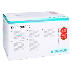 Omnican Insulinspritze 1 ml U40 mit Kanüle 0,30x12 mm