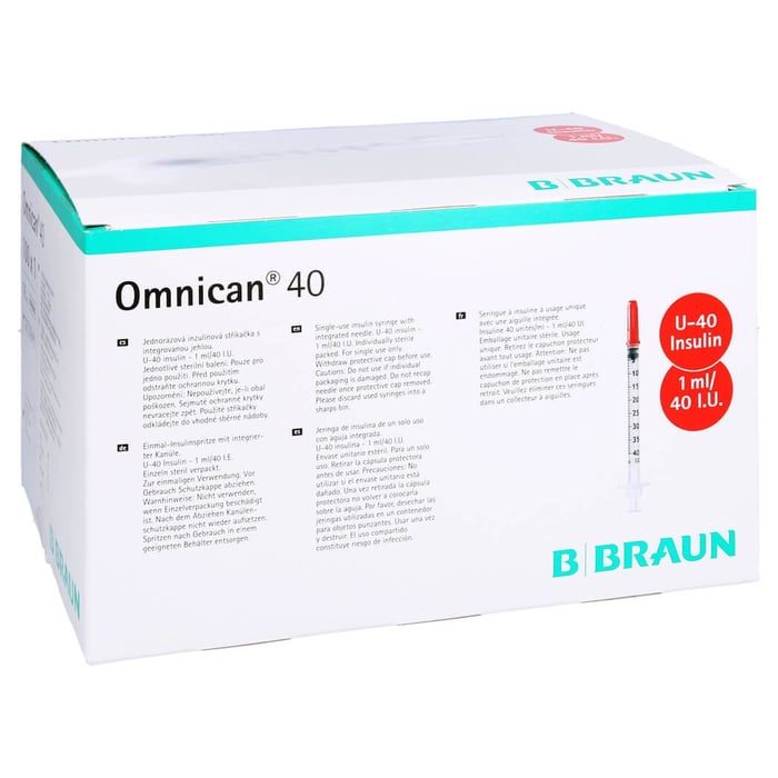 Omnican Insulinspritze 1 ml U40 mit Kanüle 0,30x12 mm