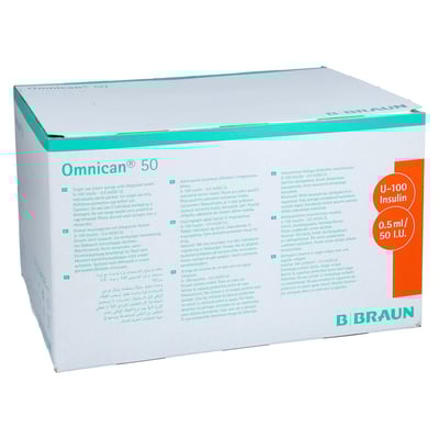 Omnican 50 0.5ml Insulin U-100 0.30x8mm einzelverp