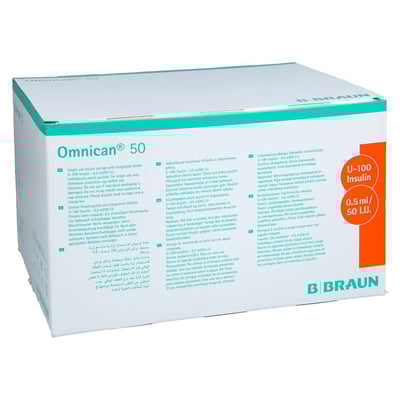 Omnican 50 0.5ml Insulin U-100 0.30x8mm einzelverp
