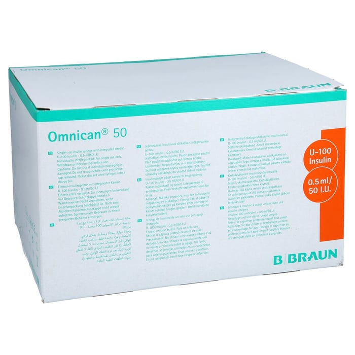 Omnican 50 0.5ml Insulin U-100 0.30x8mm einzelverp