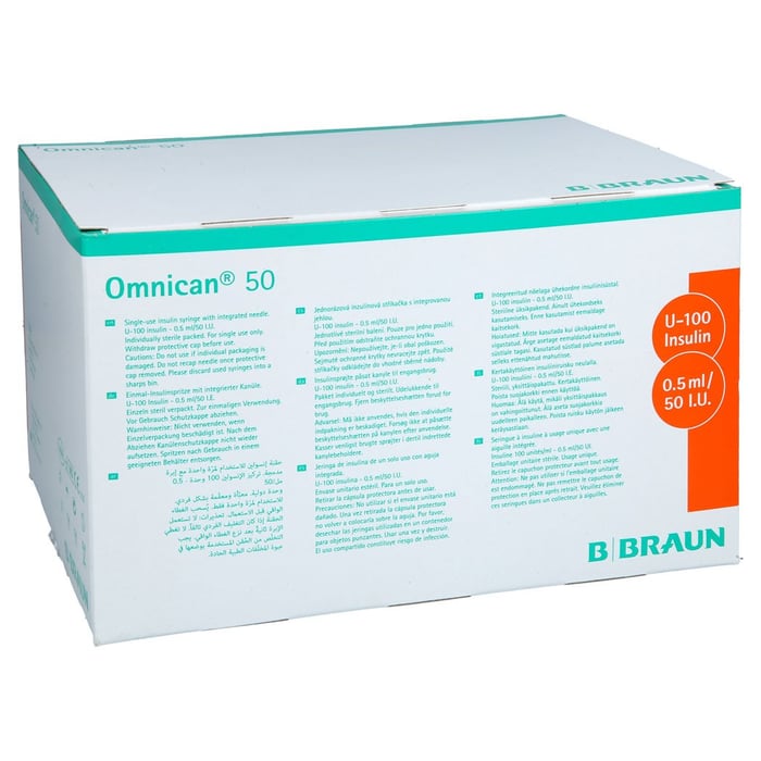 Omnican 50 0.5ml Insulin U-100 0.30x8mm einzelverp