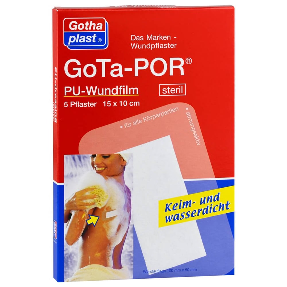 GOTA-POR PU Wundfilm 15x10 cm steril Pflaster