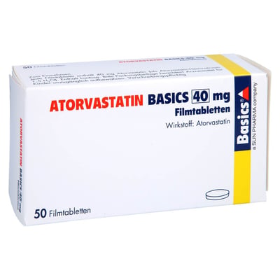 Atorvastatin Basics 40 mg Filmtabletten Produktbild 1