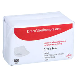 Vliesstoffkompressen 5x5 cm unsteril