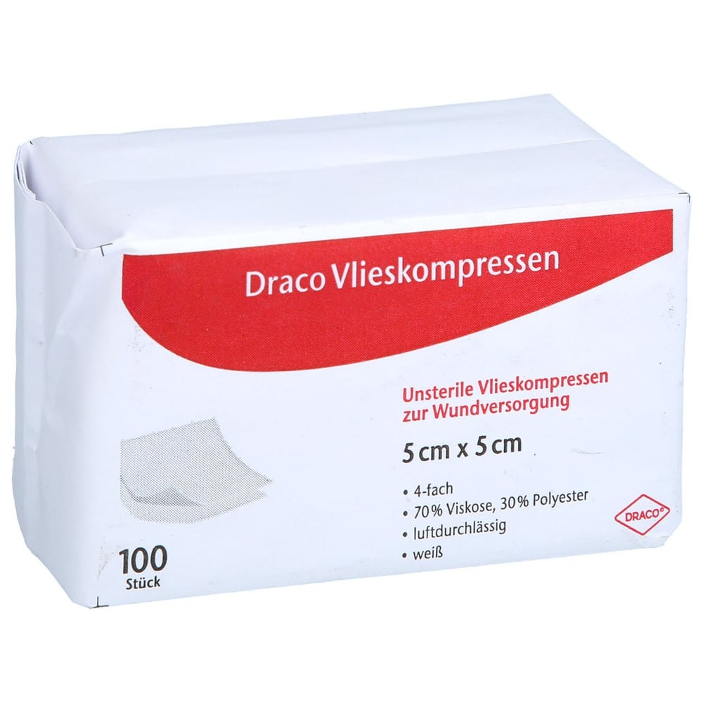 Vliesstoffkompressen 5x5cm unsteril