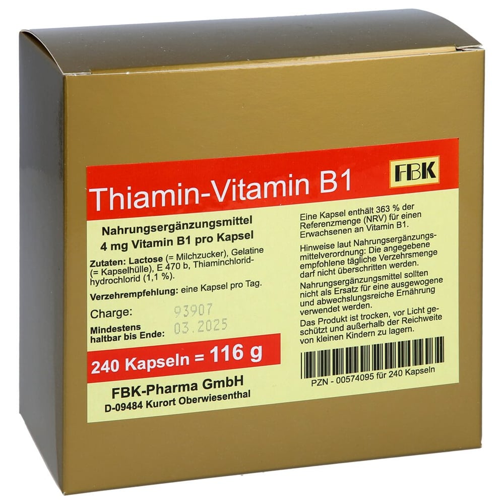 Thiamin Kapseln-Vitamin B1