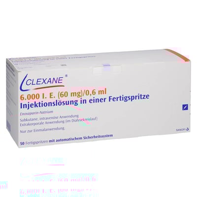 Clexane 6000 I.E. (60 mg)/0,6 ml Injektionslösung