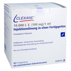 Clexane 10000 I.E. (100 mg)/1 ml Injektionslösung
