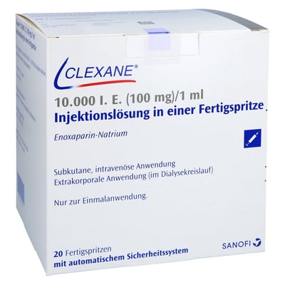 Clexane 10000 I.E. (100 mg)/1 ml Injektionslösung