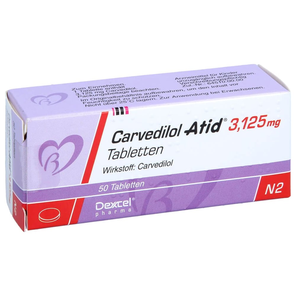 Carvedilol Atid 3,125 mg