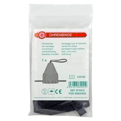 Ohrenbinde Mittel Schwarz