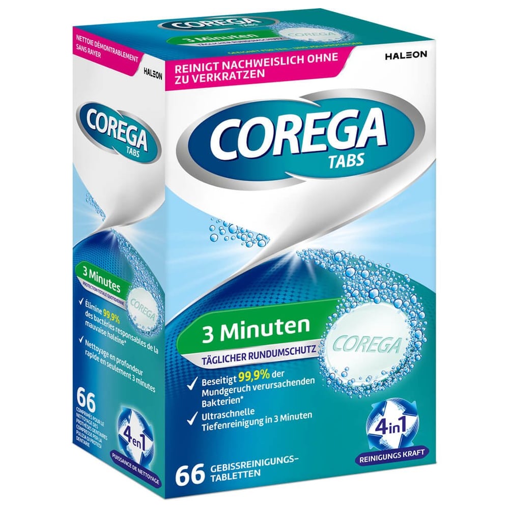 Corega Tabs 3 Minuten