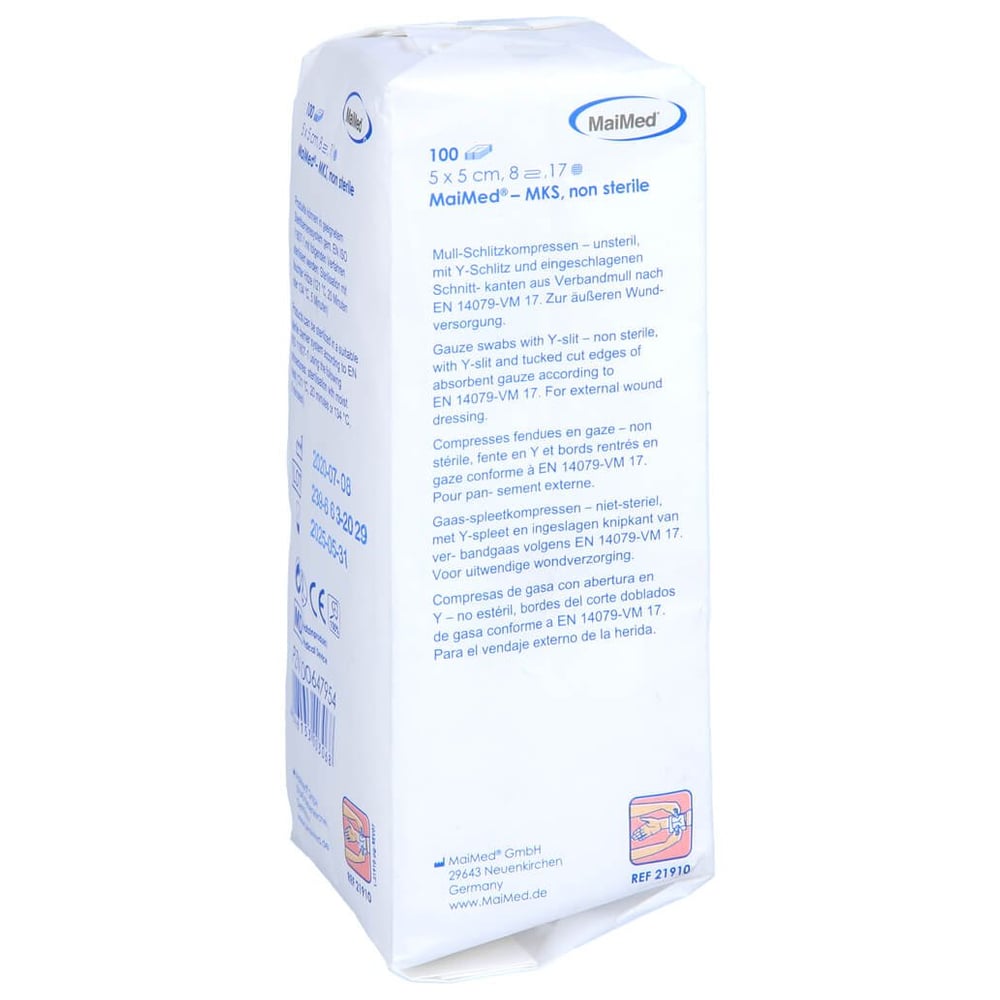 Schlitzkompressen 5x5cm 8-fach unsteril