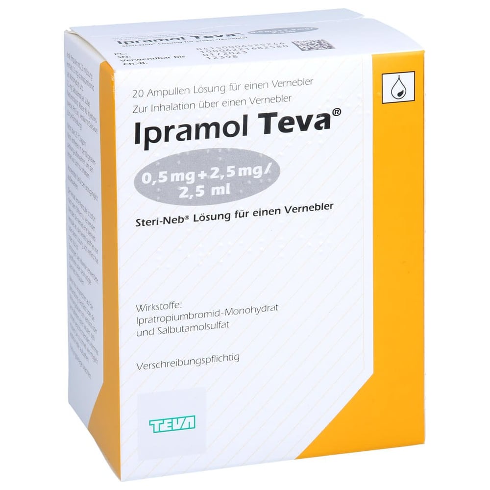 Ipramol TEVA 0,5 mg+2,5 mg/2,5 ml Steri-Neb 20 Stück online bestellen