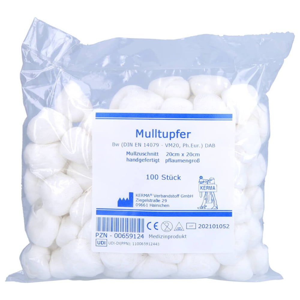Mulltupfer 20x20 cm pflaumengroß unsteril
