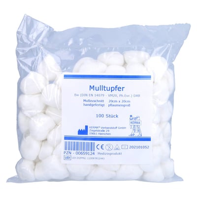 Mulltupfer 20x20 cm pflaumengroß unsteril