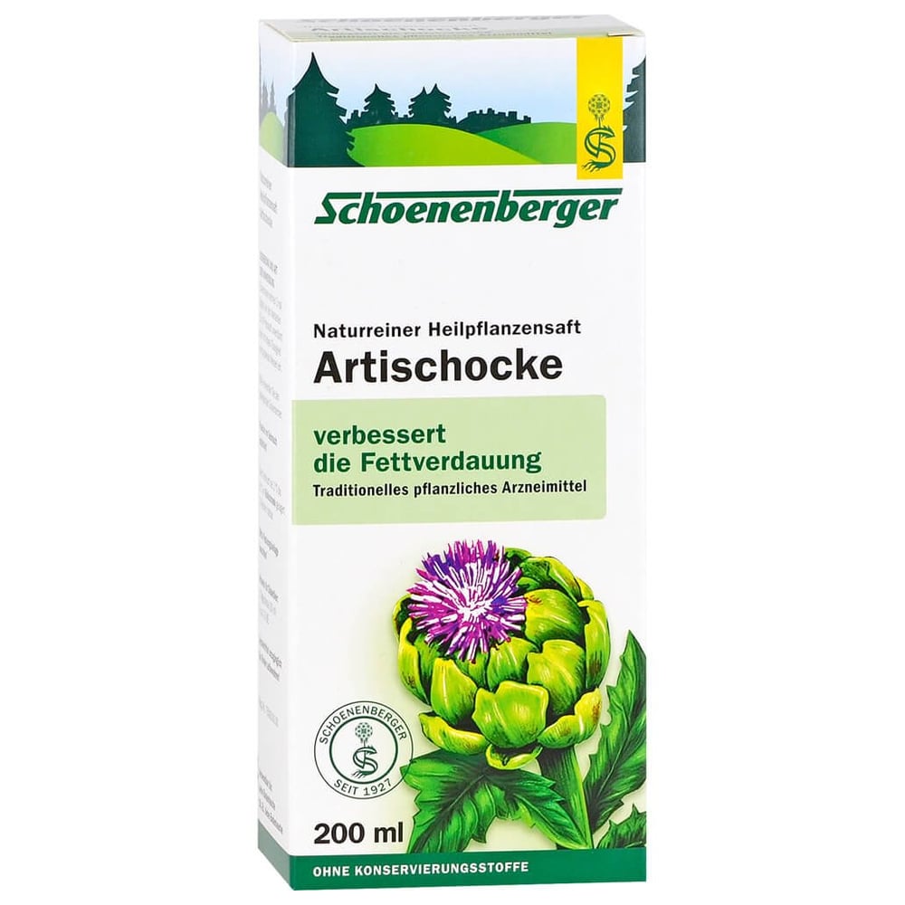 Artischocken naturreiner Heilpflanzensaft Schoenenberger