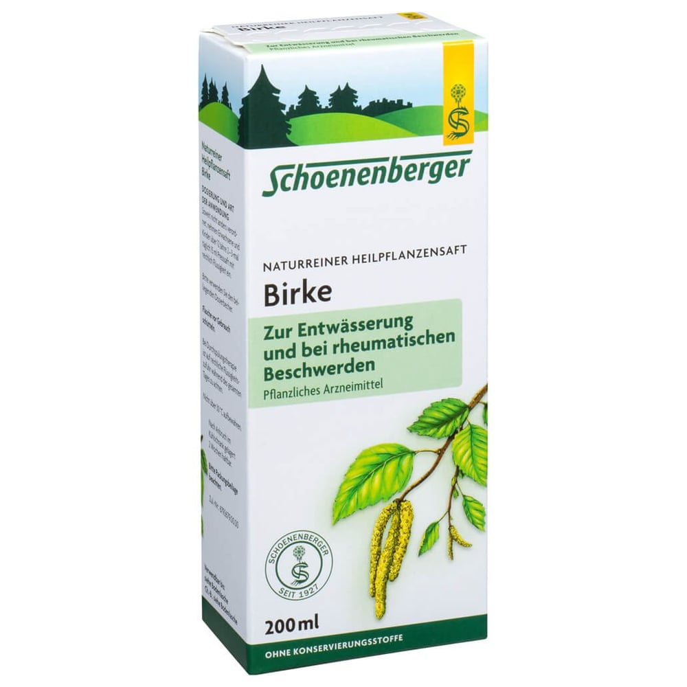 Birke naturreiner Heilpflanzensaft Schoenenberger