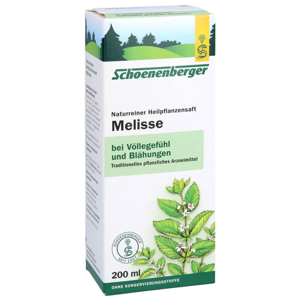 Melisse naturreiner Heilpflanzensaft Schoenenberger